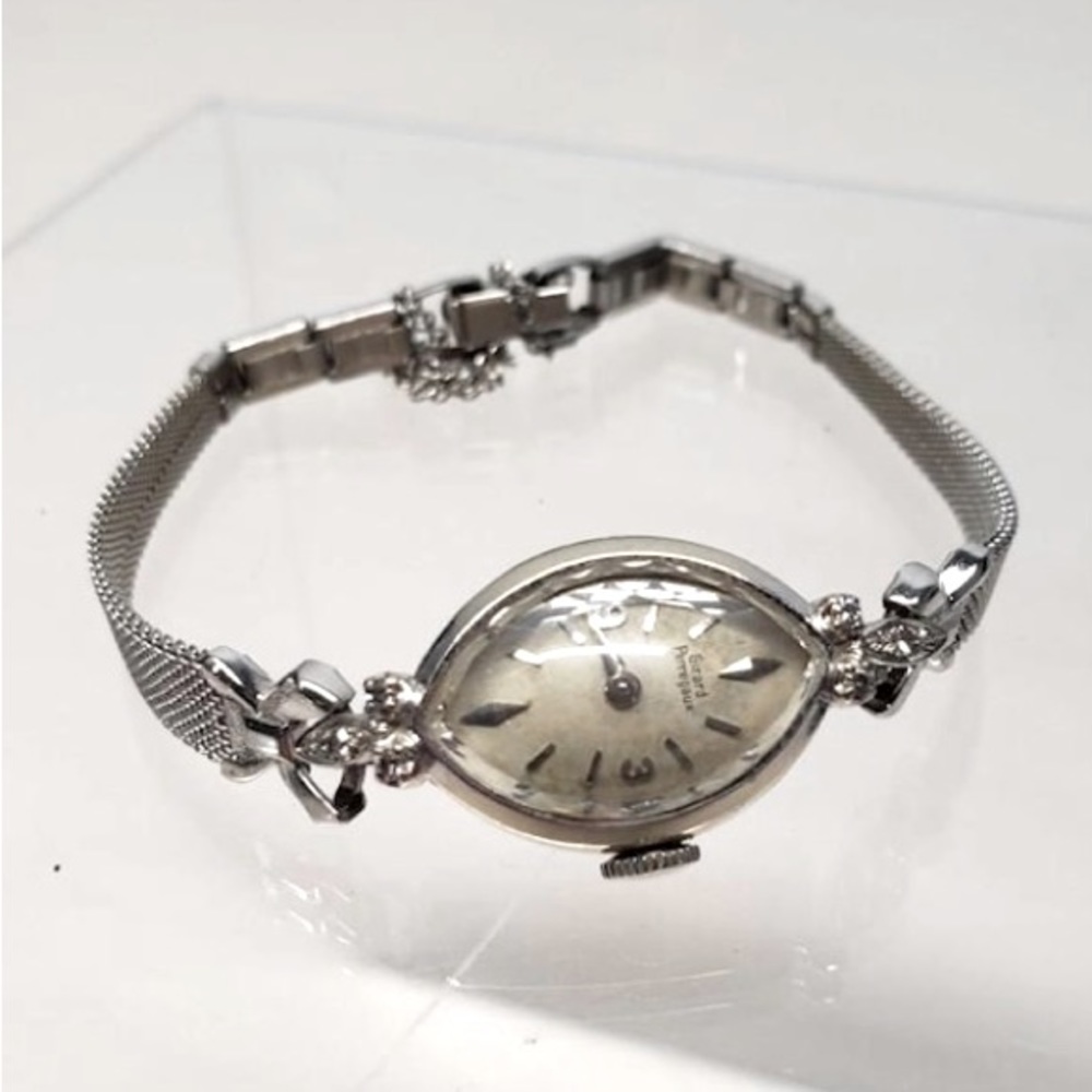 Vintage Gerrard Perregaux 17 Jewel 14k Diamond & Ruby Watch